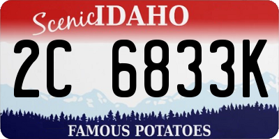 ID license plate 2C6833K