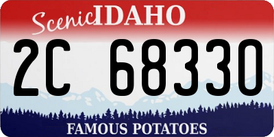 ID license plate 2C6833O