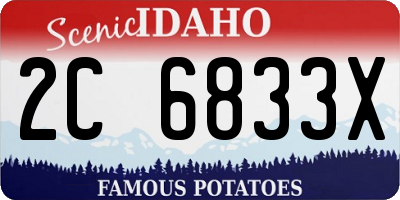 ID license plate 2C6833X