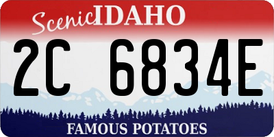 ID license plate 2C6834E