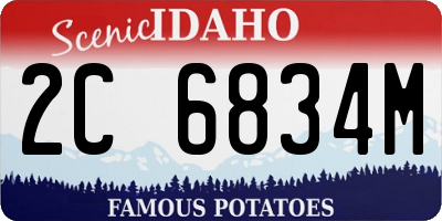 ID license plate 2C6834M