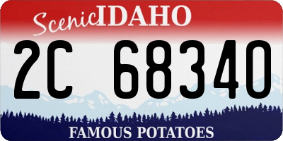 ID license plate 2C6834O
