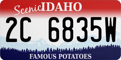 ID license plate 2C6835W