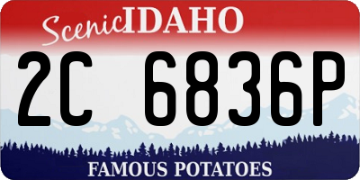 ID license plate 2C6836P