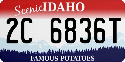 ID license plate 2C6836T