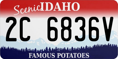 ID license plate 2C6836V