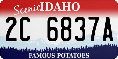 ID license plate 2C6837A