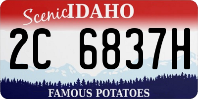 ID license plate 2C6837H