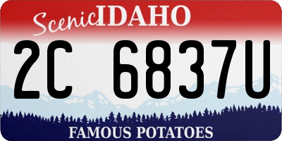 ID license plate 2C6837U