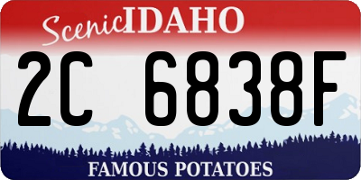 ID license plate 2C6838F