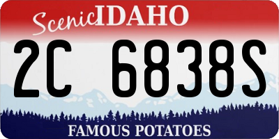 ID license plate 2C6838S