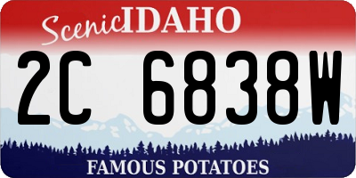 ID license plate 2C6838W