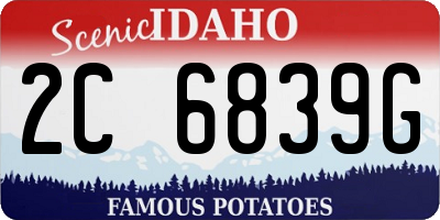 ID license plate 2C6839G