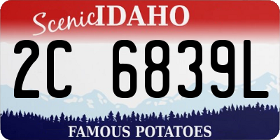 ID license plate 2C6839L