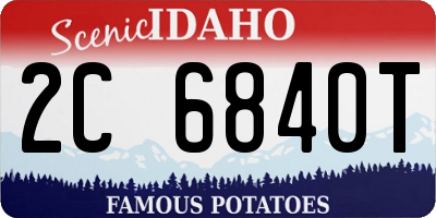 ID license plate 2C6840T