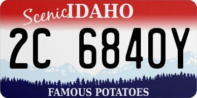 ID license plate 2C6840Y