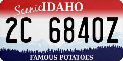 ID license plate 2C6840Z