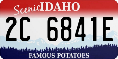 ID license plate 2C6841E