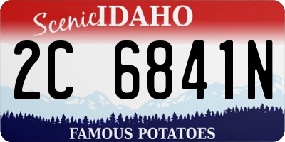 ID license plate 2C6841N
