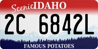 ID license plate 2C6842L