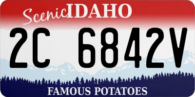ID license plate 2C6842V