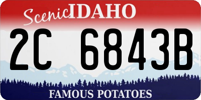 ID license plate 2C6843B