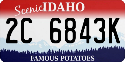 ID license plate 2C6843K