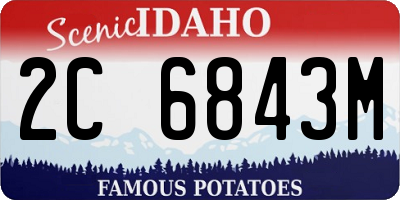 ID license plate 2C6843M