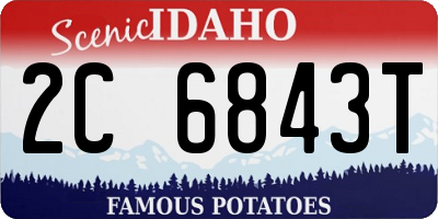 ID license plate 2C6843T