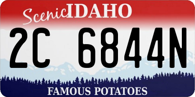 ID license plate 2C6844N