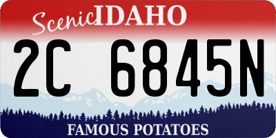 ID license plate 2C6845N