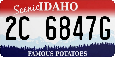 ID license plate 2C6847G