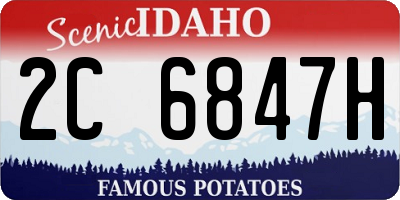ID license plate 2C6847H