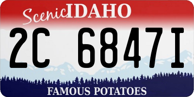 ID license plate 2C6847I