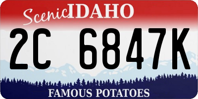 ID license plate 2C6847K