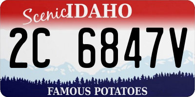ID license plate 2C6847V