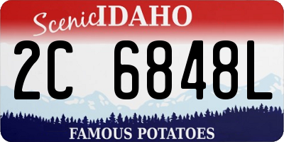 ID license plate 2C6848L