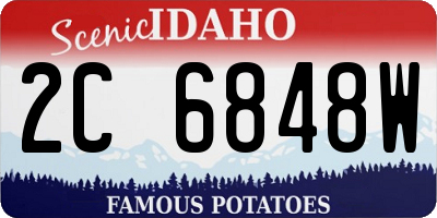 ID license plate 2C6848W