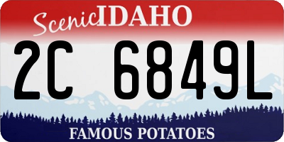 ID license plate 2C6849L