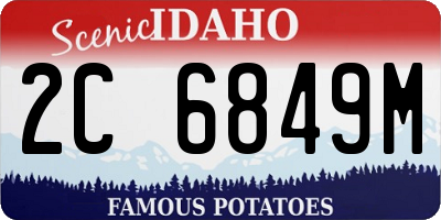 ID license plate 2C6849M