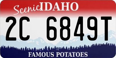 ID license plate 2C6849T