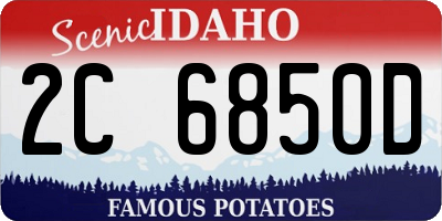 ID license plate 2C6850D