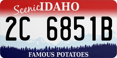 ID license plate 2C6851B