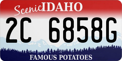 ID license plate 2C6858G