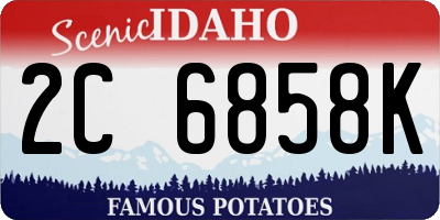 ID license plate 2C6858K