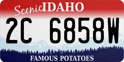 ID license plate 2C6858W