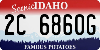 ID license plate 2C6860G