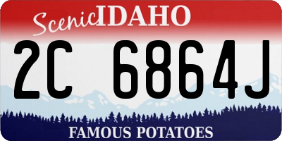 ID license plate 2C6864J