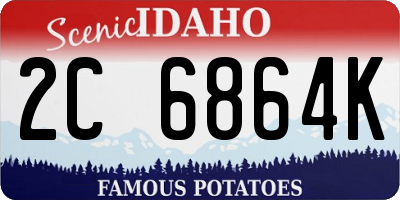 ID license plate 2C6864K