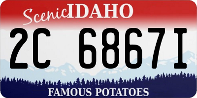 ID license plate 2C6867I
